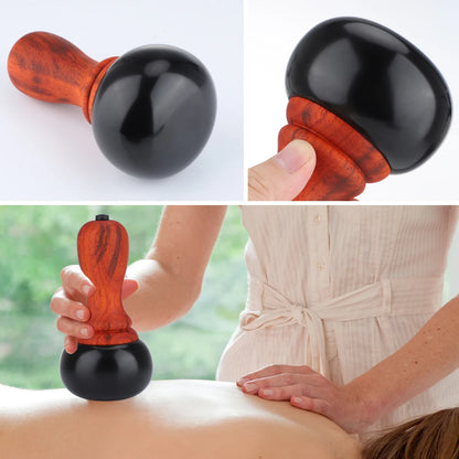 Hot Stone Electric Gua Sha Massager: Natural Bianstone Scraping for Back, Neck, Face - Relax Muscles, Skin Lift Care Spa