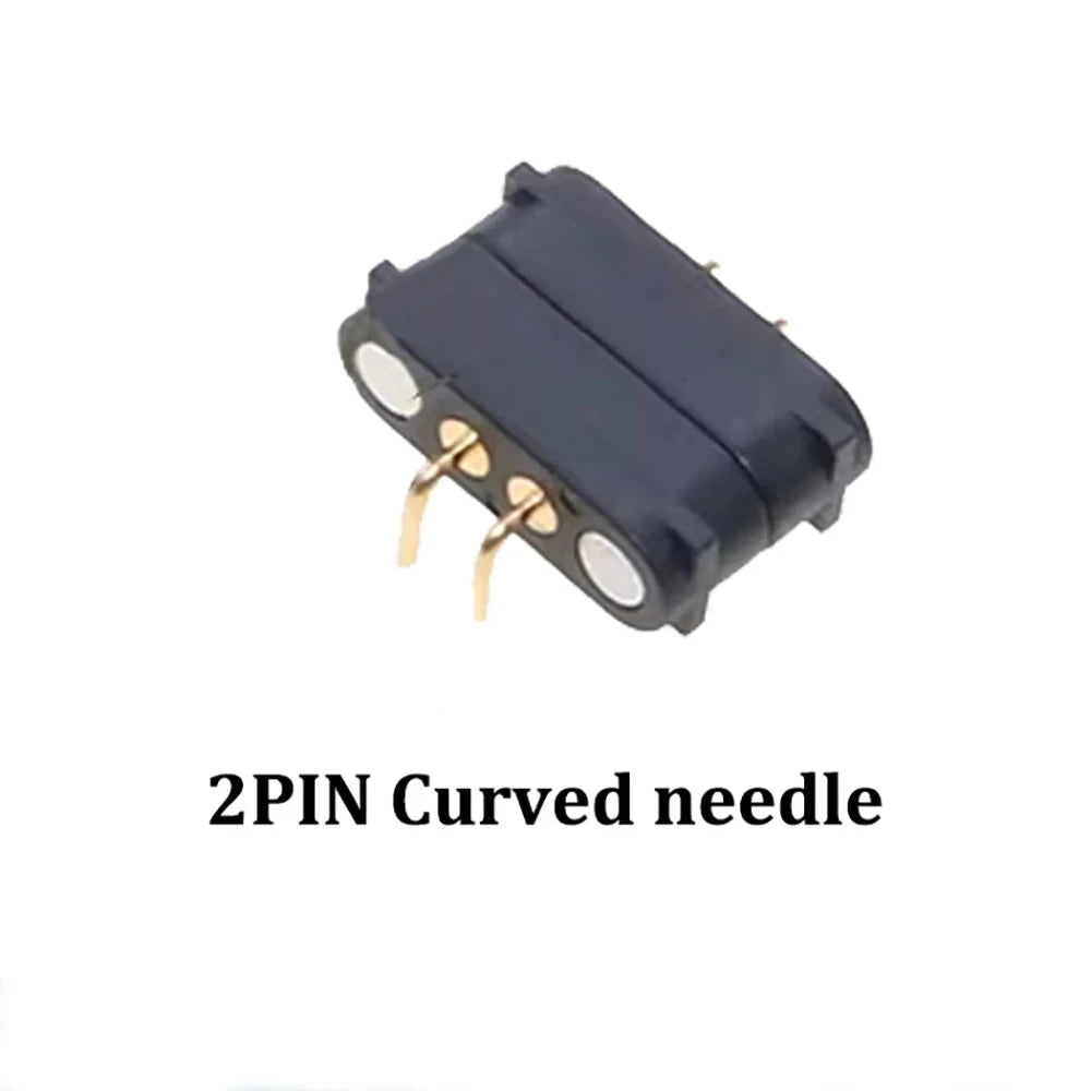2A 2-Pin DC Magnetic Pogo Pin Connector - 2–5 Pin Spring-Loaded Male/Female Power Socket, 2.54/2.8mm Pitch