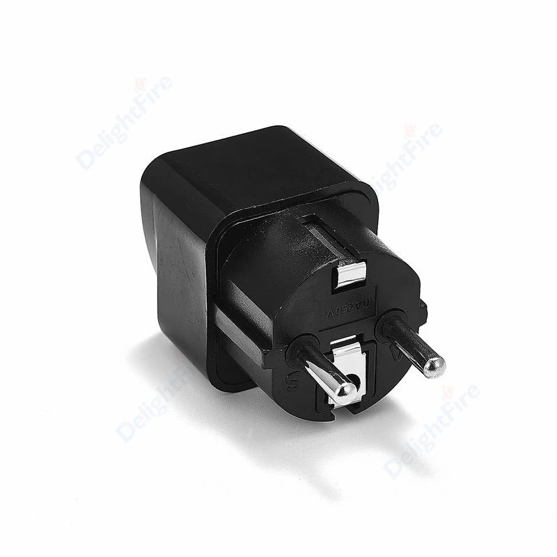 KR Plug Adapter – Multifunction Universal AU, UK, US to EU Type E/F Electrical Socket for France & Spain Travel