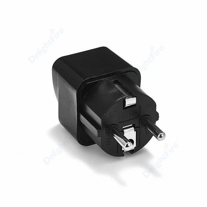 KR Plug Adapter – Multifunction Universal AU, UK, US to EU Type E/F Electrical Socket for France & Spain Travel