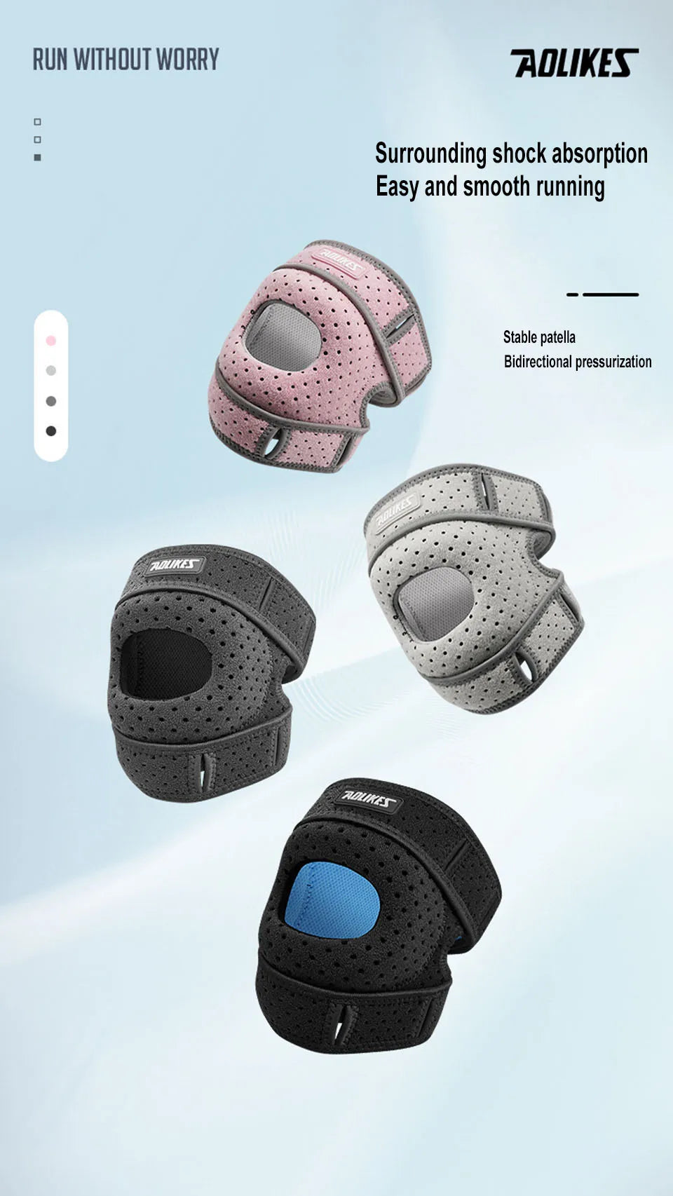 AOLIKES Knee Brace – Patella Compression Sleeve for Men & Women, Knee Pain, Arthritis & Sports Support