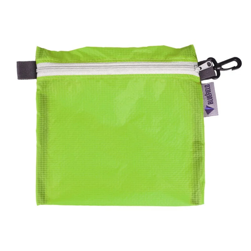 Waterproof Nylon-Silicon Hook Pouch — Portable Zipper Organizer for Camping, Hiking & Travel Storage