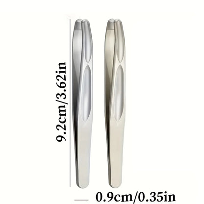 Premium Round Head Tweezers - Precision Eyebrow, Facial Hair & Beard Removal Tool