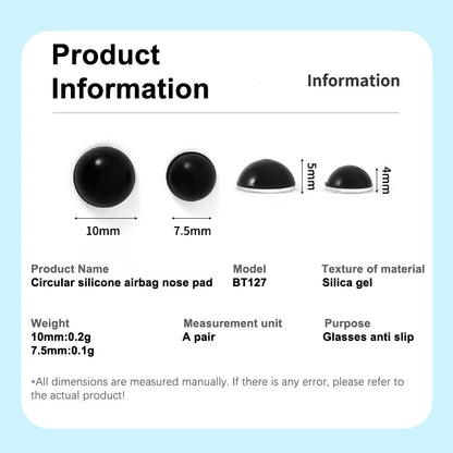 Anti-Slip Silicone Eyeglass Nose Pads – Invisible Self-Adhesive Air Cushion Nose Holders for Glasses Comfort & Fit Support