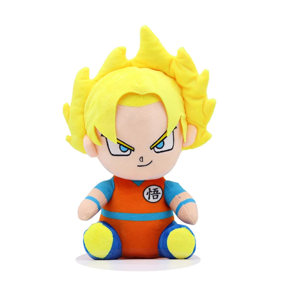20cm Dragon Ball Anime Plush Toys - Super Saiyan Goku, Vegeta, Piccolo, Trunks and Gohan Stuffed Dolls