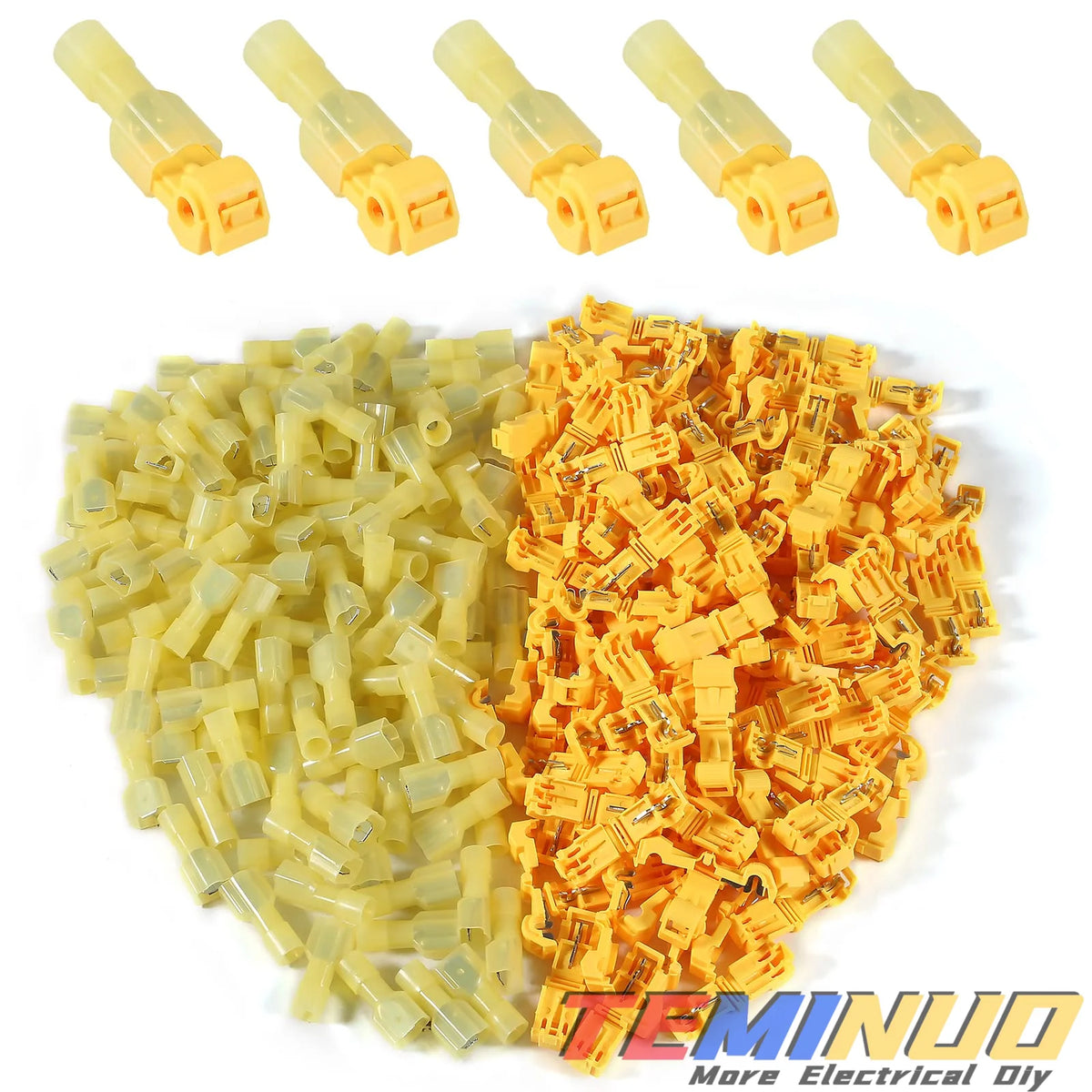 T-Tap Wire Connectors - Nylon Insulated Self-Stripping Quick Disconnect Electrical Wire Splice Terminals, 40/50/60PCS