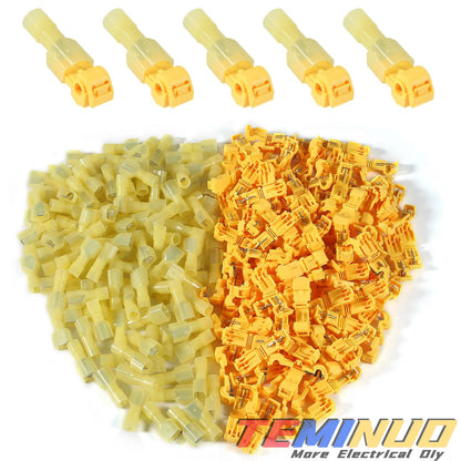 T-Tap Wire Connectors - Nylon Insulated Self-Stripping Quick Disconnect Electrical Wire Splice Terminals, 40/50/60PCS