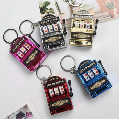 Fruit Slot Machine Keychain – Lucky Charm Mini Casino Pendant Bag Charm, Novelty Gift for Kids & Adults