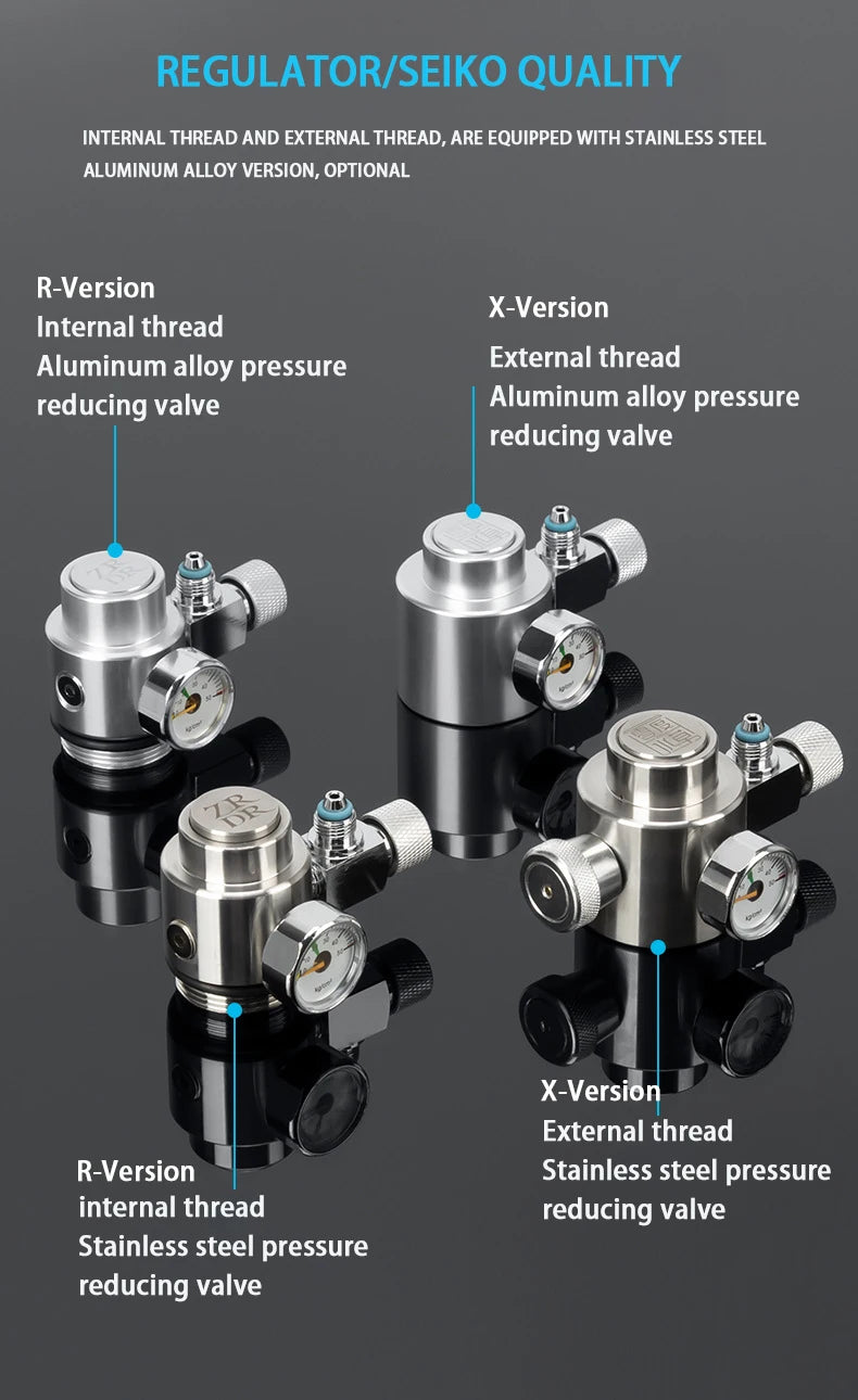 Aquarium DIY CO2 Generator Kit – Stainless Steel CO2 Cylinder & Carbon Dioxide Reactor System for Plants & Fish Tanks