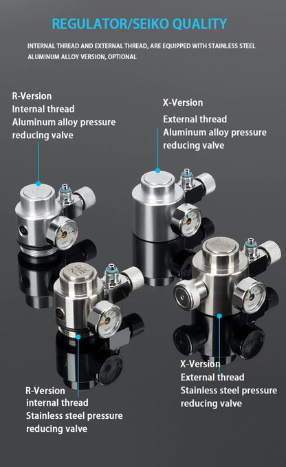 Aquarium DIY CO2 Generator Kit – Stainless Steel CO2 Cylinder & Carbon Dioxide Reactor System for Plants & Fish Tanks