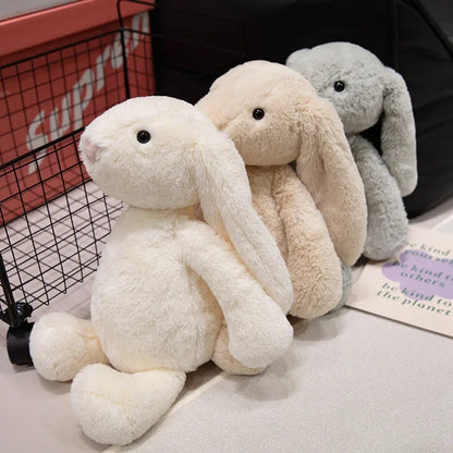 Kawaii Long-Ear Rabbit Plush Toy — Stuffed Bunny Doll for Kids & Babies