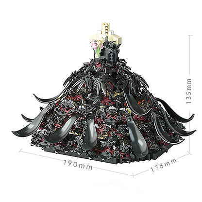 Romantic Princess Black & White Wedding Building Blocks Set – Assembled Decorative Model Toy for Girls, Valentine’s & New Year Gift