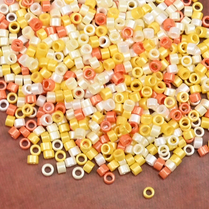 2.5mm Mini Glass Cylinder Beads – Antique Pearl Color Craft Beads for DIY Bracelets & Necklaces Jewelry Making Accessories