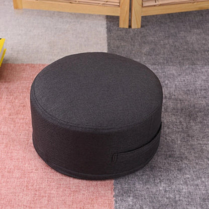 Round Tatami Floor Cushion – Thick Pouf Ottoman with Detachable Washable Cover & Side Handle