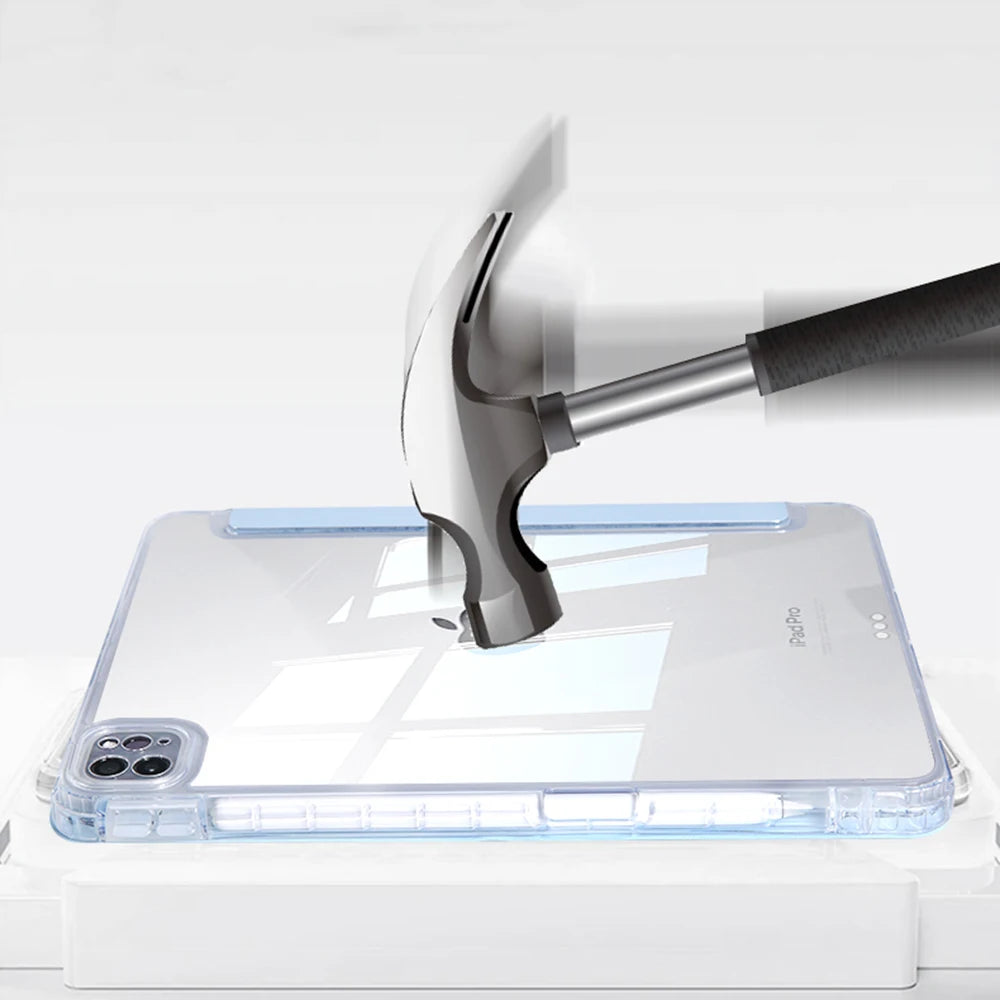 iPad Air 5/6 & Pro 11/12.9 Smart Case – with Pen Holder for iPad 10.5, 9.7, Mini 6 & More