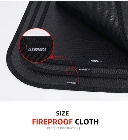 Outdoor Camping Fireproof Mat – Flame Retardant Picnic, Barbecue & Insulation Blanket, High-Temperature Fiberglass Mat