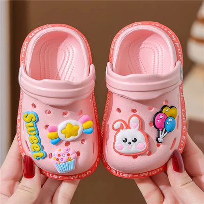 Kids Summer Sandals - Soft Anti-Skid Cartoon Hole Shoes for Boys & Girls