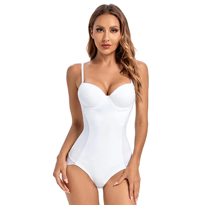 Women’s Shapewear Bodysuit – Slimming Black Body Shaper Lingerie with Modeling Straps