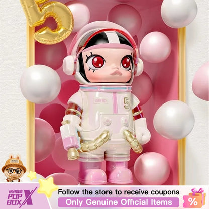 Popmart Mega Space Molly 100% Anniversary Series — 4th Gen Blind Box Collectible Action Figure Toy, Mystery Gift Model
