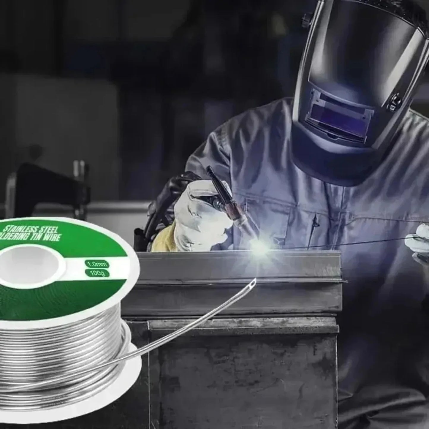 100/50g No-Solder Soldering Rods – Low-Temperature Easy-Melt Silver Welding Wire, Universal Cored Weld Rod