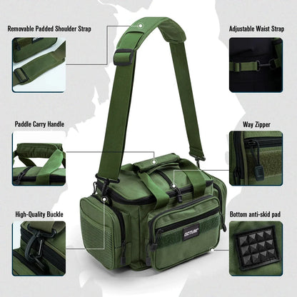 Goture Fishing Tackle Shoulder Bag – 38x23x19cm High Capacity 600D Oxford Cloth Outdoor Cycling & Camping Backpack