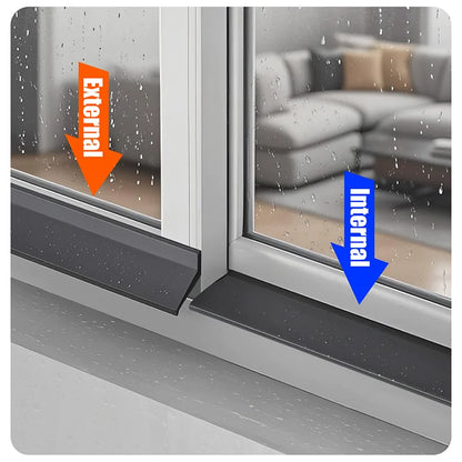 Aluminum Alloy Window Water Blocking Bar – Rain Flashing Board & Waterproof Sealing Strip for Home Windows