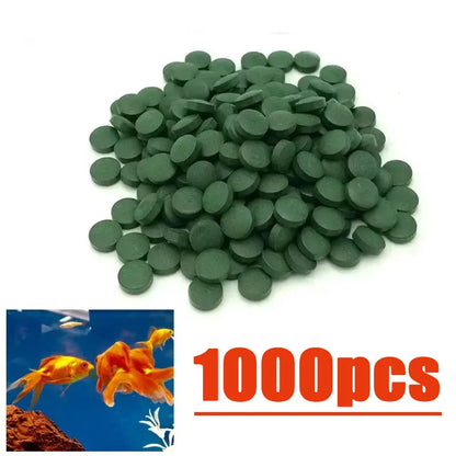 100-3000pc Spirulina Tablets - High Purity Aquarium Fish & Shrimp Food for Crystal Red Shrimp and Tropical Fish