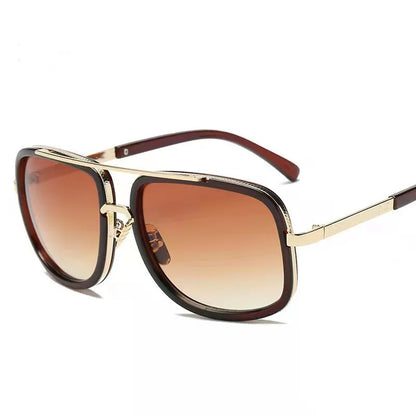 Men’s Vintage Pilot Driving Sunglasses – Gradient Brown UV400 Summer Style Goggles
