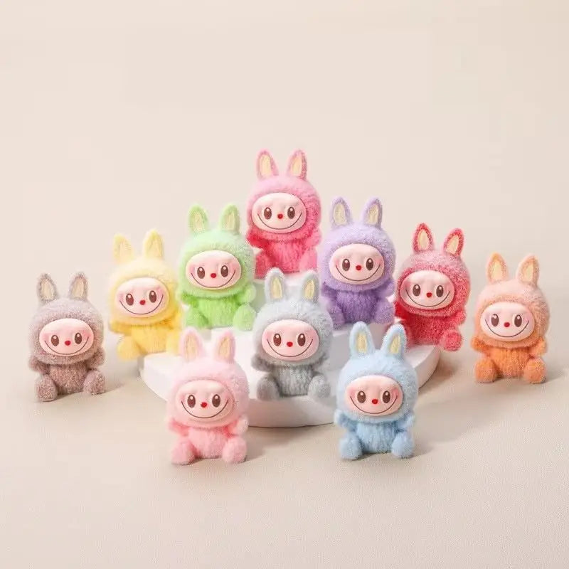 Labubu Macaron Mini Doll Blind Box – Handmade Candy Color Desktop Ornament, Exquisite Mystery Gift