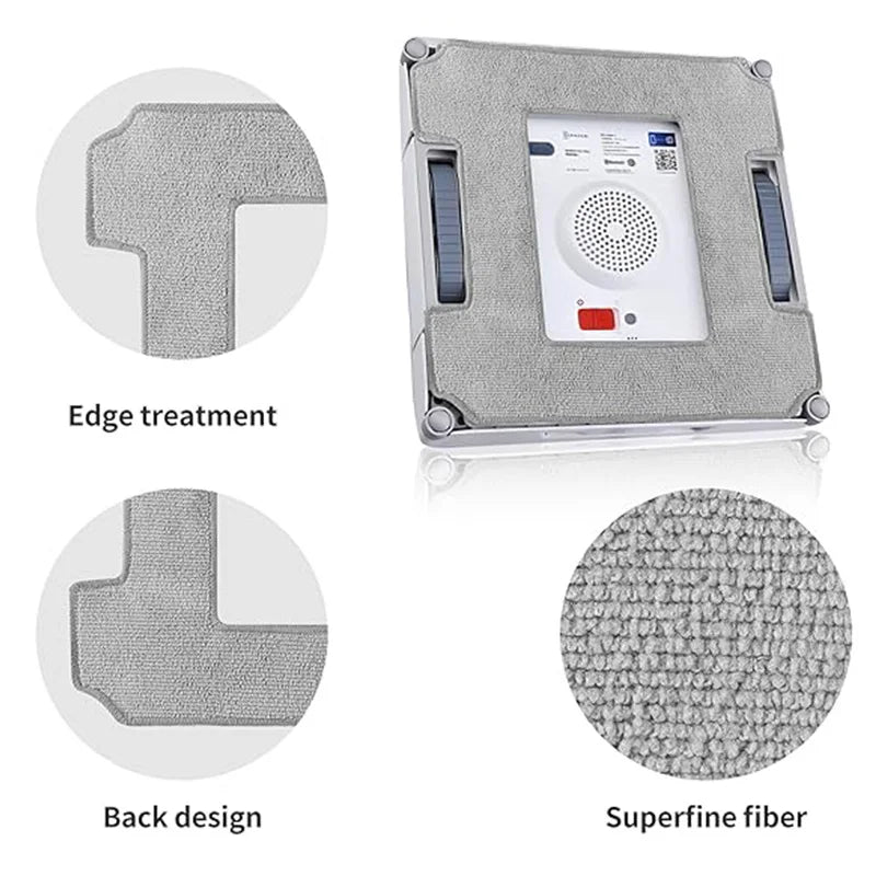 Washable Microfiber Mop Pads for Ecovacs Winbot W1/W1 Pro/W2/W2 Omni – Window Cleaning Robot Replacement Accessories