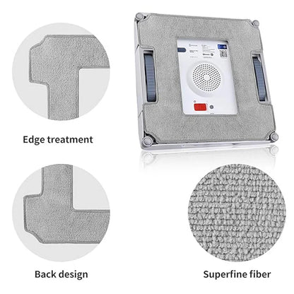 Washable Microfiber Mop Pads for Ecovacs Winbot W1/W1 Pro/W2/W2 Omni – Window Cleaning Robot Replacement Accessories
