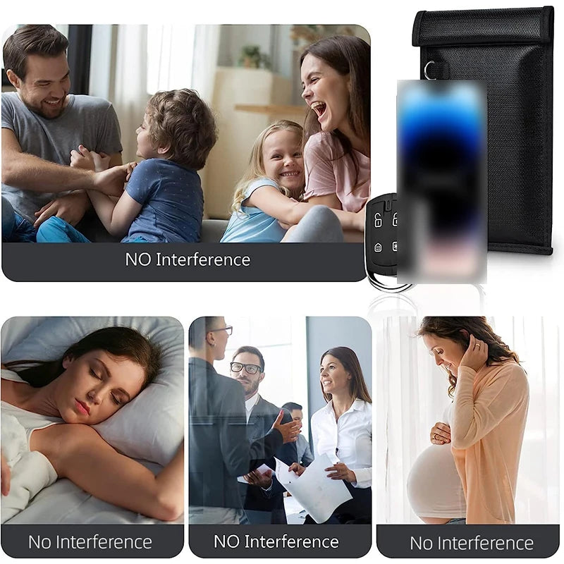 Waterproof Fireproof Car Key Signal Shielding Bag – RFID Blocking Faraday Pouch and Mobile Phone RF Signal Blocker Case