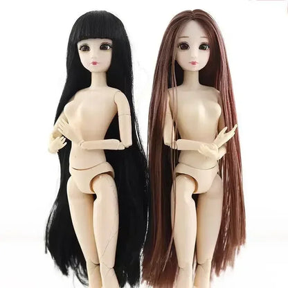 30cm BJD Doll 12-Joint 1/6 Girl Toy — Dress, 3D Eyes, Clothes & Shoes, Kids Gift for Girls