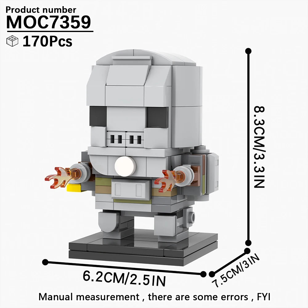 MOOXI Movie Series MOC BrickHeadz Building Blocks Set – DIY Educational Toy for Kids