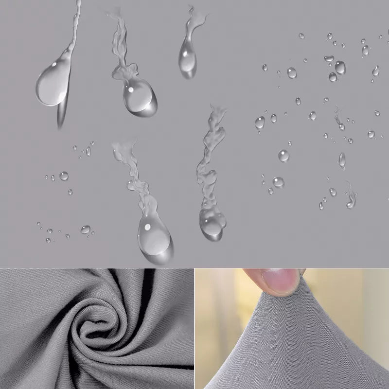 Waterproof Dining Room Chair Cover - Spandex Seat Covers in 13 Solid Colors - Removable, Washable, Elastic Cushion Covers for Home and Hotel