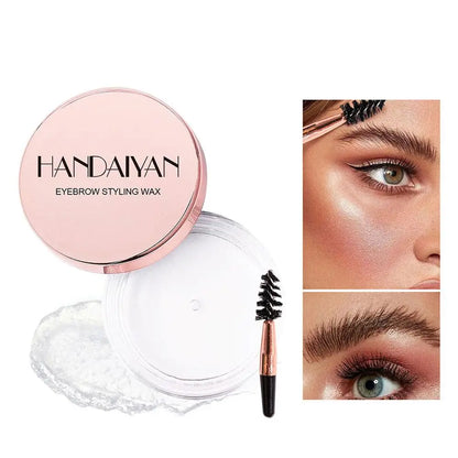 Transparent Pomade Eyebrow Styling Soap – Gel Wax Fixer with Brush for Women, Eyebrow Makeup & Cosmetics
