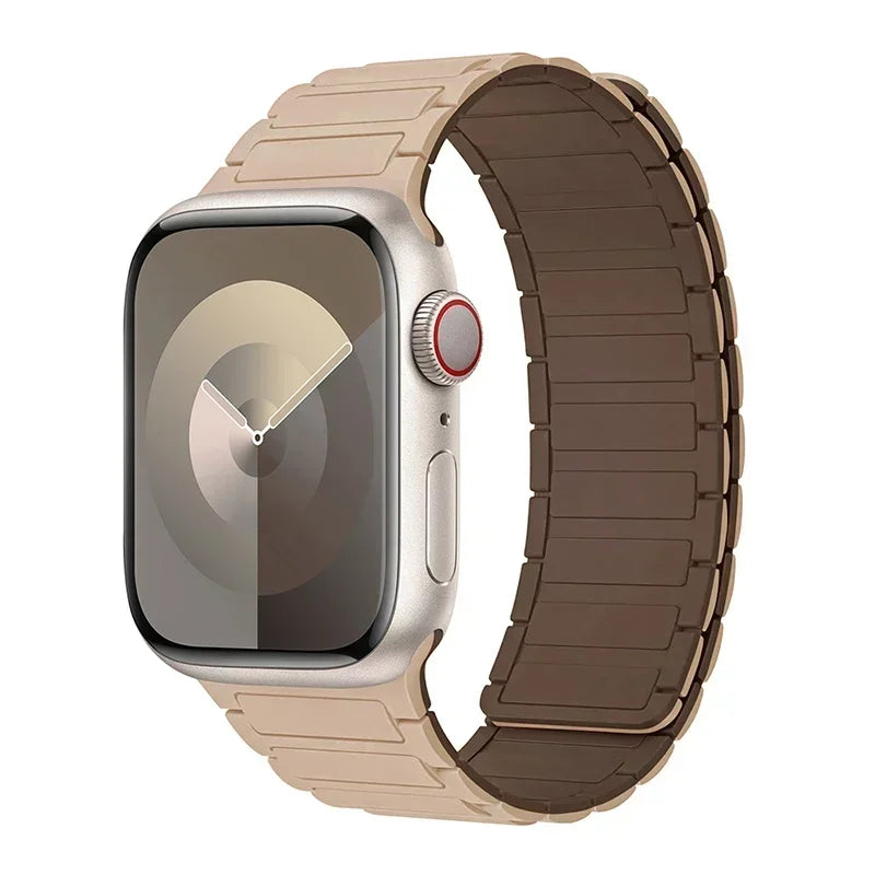 Magnetic Silicone Loop Strap for Apple Watch — 38mm-49mm iWatch Series 3-9 & SE Ultra 2