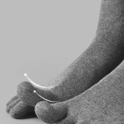 Men's Finger Socks – Breathable, Sweat-Absorbing Cotton, Elastic Sports & Business Socks for Comfort and Style