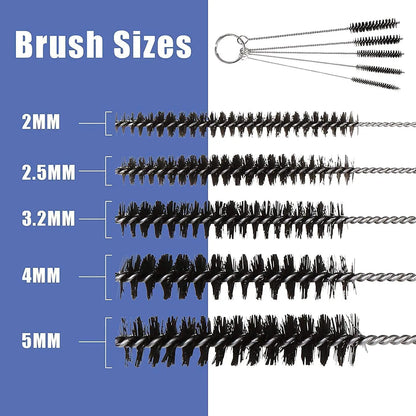 Joystar Airbrush Cleaning Kit – Complete Spray Gun Cleaning Tool Set with Needles, Nozzle Brushes & Glass Cleaning Pot Holder Bottle
