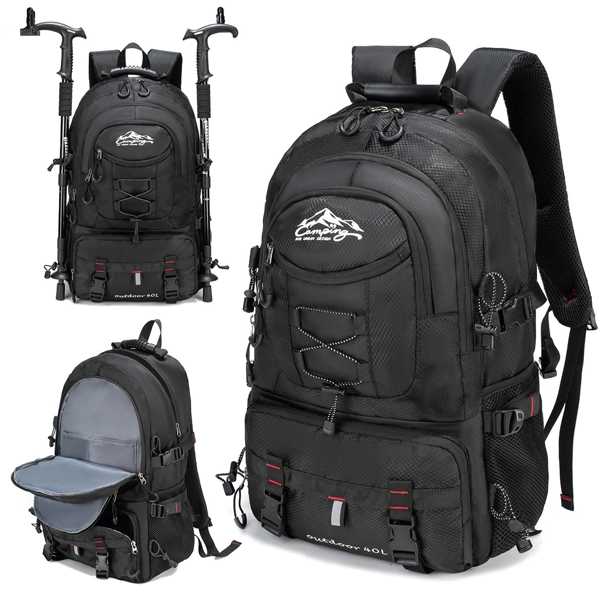 Large-Capacity Men’s Hiking Backpack – Travel & Outdoor European-Style Fashion Luggage Bag