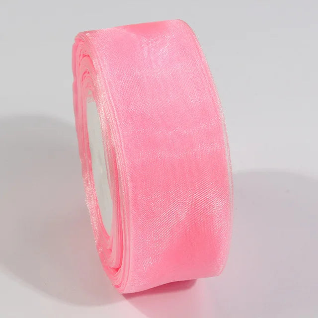 10 Yards Sheer Chiffon Organza Ribbon - Satin Gift Wrapping Ribbon for Wedding Bouquets, Party Decor & DIY Crafts