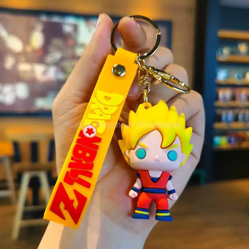 Dragon Ball Z Keychain – Super Saiyan Goku, Bulma, Broly, Piccolo & Majin Buu Car Pendant Toy Gift for Kids