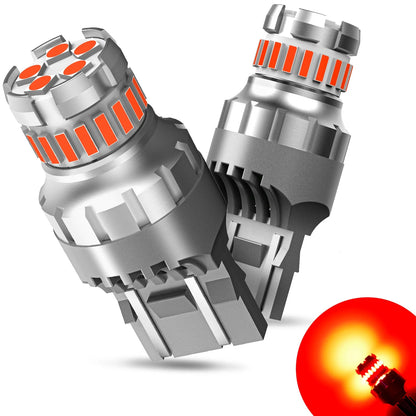 AUXITO 2PCS T20 7443 LED Bulbs – No Error Red & White Brake, Backup, Reverse, DRL Parking Lights