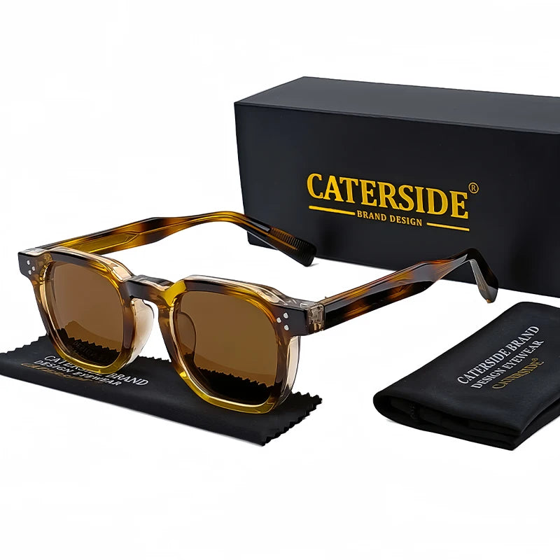 CATERSIDE Small Frame Square Sunglasses - Fashion Unisex Eyewear for Travel, Parties & Business