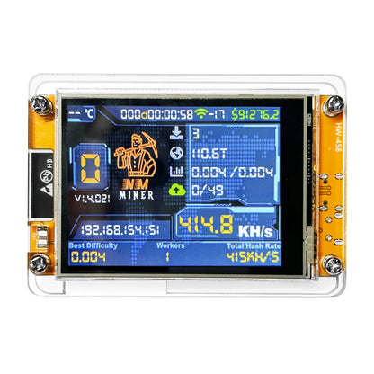 NMMiner NerdMiner V2 ESP32 Lucky Miner with 2.8" Smart Display – 960KH/s Bitcoin Solo Lottery Crypto Miner