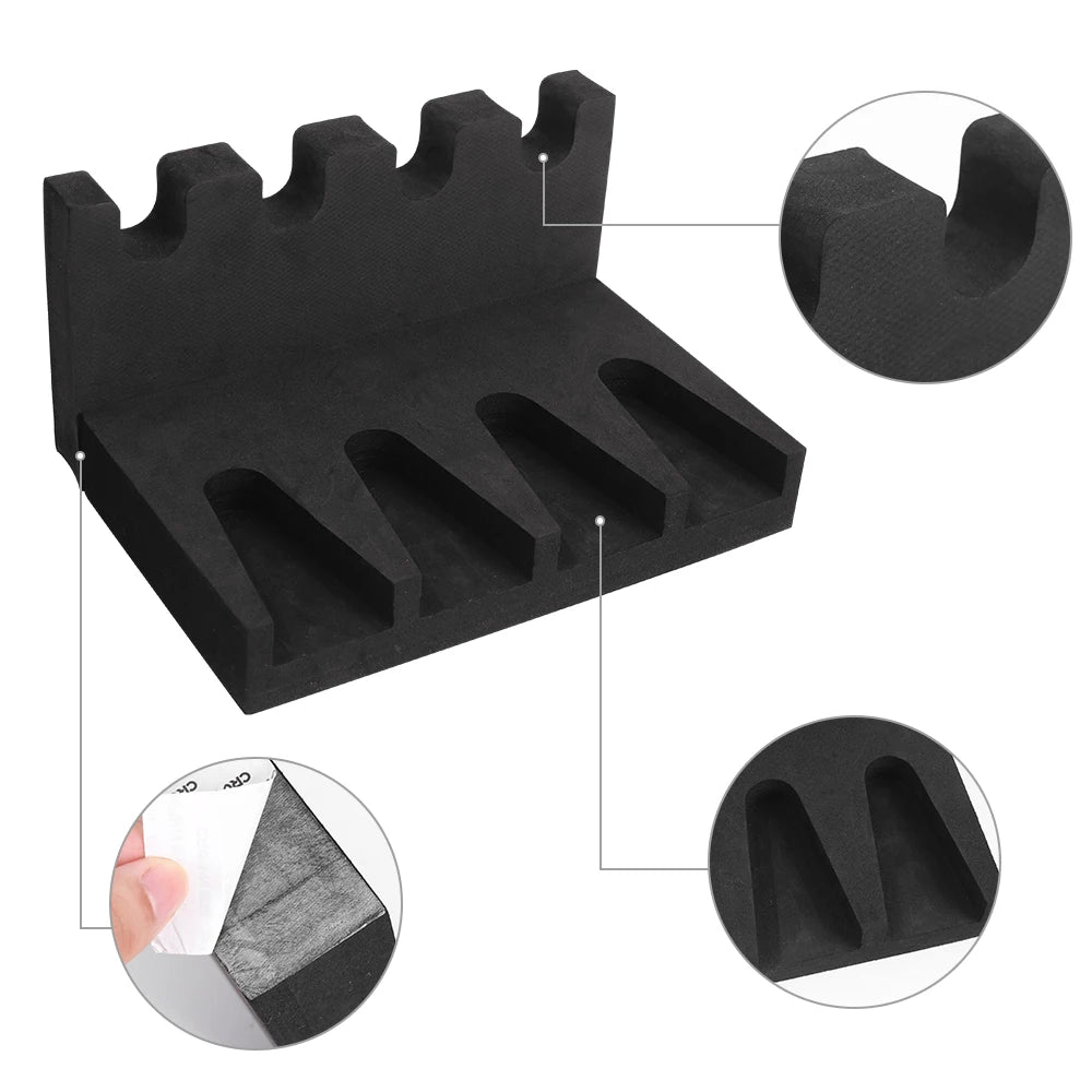 3/4/6 Slot Foam Gun Rack - Universal Pistol Holder for Glock, Handgun Display Stand & Gun Safe Organizer