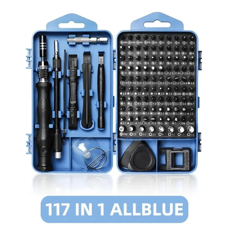 115/117-in-1 Precision Screwdriver Set – Magnetic Hex Bits Hand Tool Kit for iPhone, Xiaomi, Mac & PC Repair