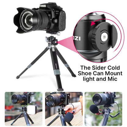 Ulanzi MT-24 Vlog Lite Metal Tripod – Extendable Monopod with Ballhead, Cold Shoe, Arca Quick Release, 1/4" Mount, 2.5KG Max Load