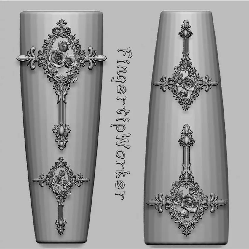 Snake Lolita Bow, Mushroom, Rose, Lotus, Bear 3D Acrylic Nail Mold - DIY Silicone Nail Decorations & Nail Art Products