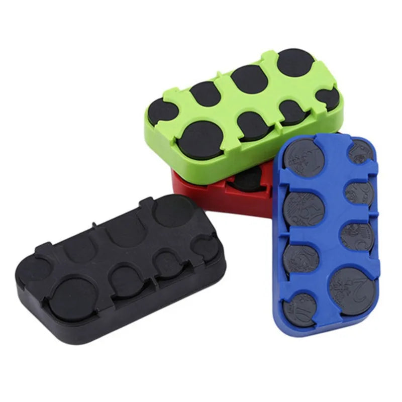 Car Coin Storage Purse – Euro Coin Bank Holder, Plastic Wallet & Cash Organizer Box for Savings